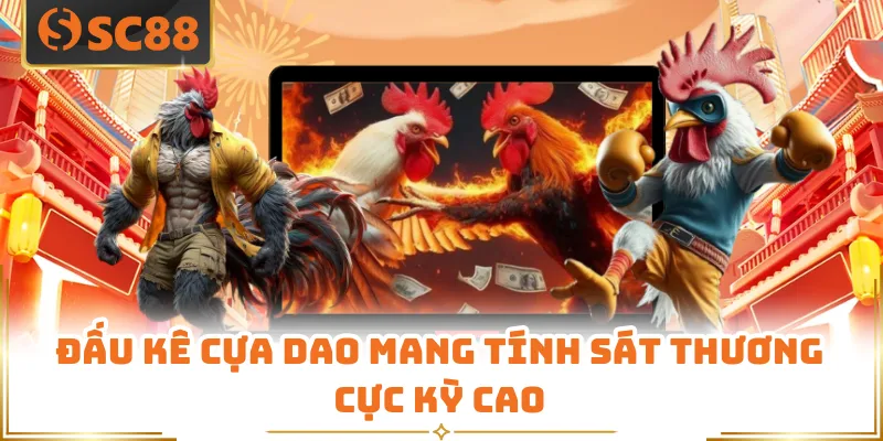 Đấu kê cựa dao mang tính sát thương cực kỳ cao